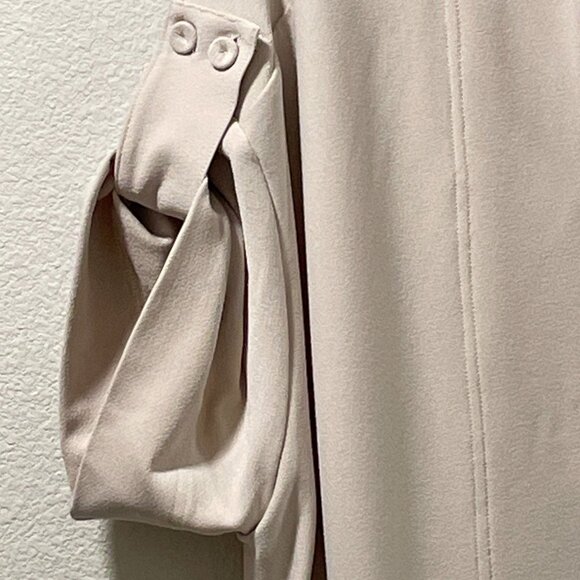 LYSSE "Ilaria" Short Sleeve Tunic Blazer Open Front Short Sleeve, Cream - L - Picture 3 of 15